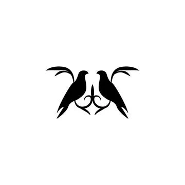 Doves ornament icon. Element of patterns elements illustration. Premium quality Stock Illustration