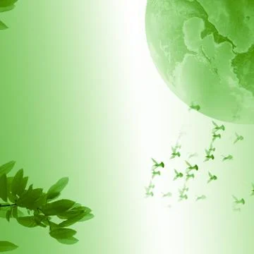 Doves over the world Stock Illustration