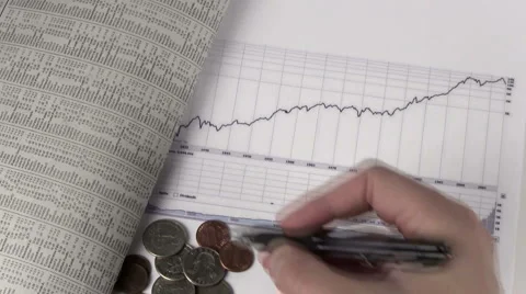 Dow Jones chart V1 - HD Stock Footage 5388829
