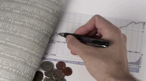 Dow Jones chart V3 - HD Stock-Footage 5392753