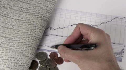 Dow Jones chart V4 - HD Stock Footage 5393603