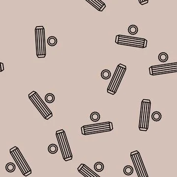 Dowel screw line seamless pattern Illustrazione stock