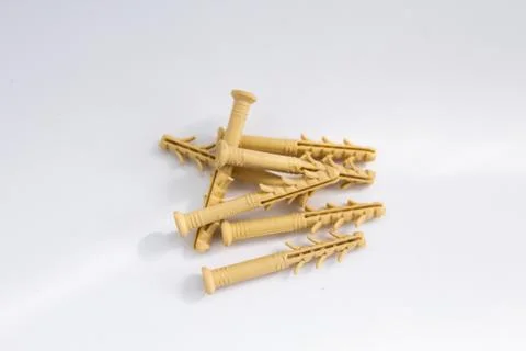 Dowels on a white background Stock Photos