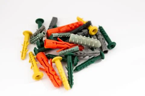 Dowels on a white background Stock Photos