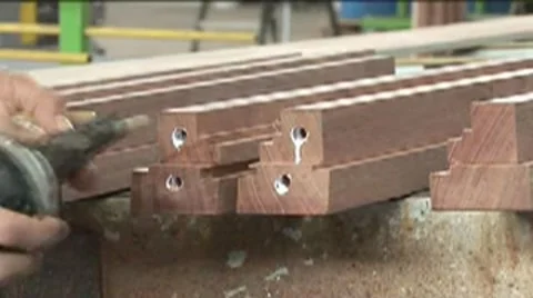 Dowels in wood Stock Footage 8836066