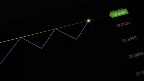 Down and Up Trade Quotes on Screen Stock Footage 219782245