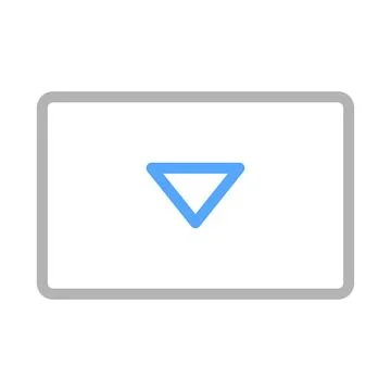 Down arrow button icon. Concept of direction, download, and scroll. Stock Illustration