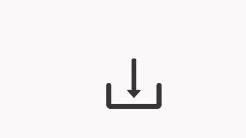 Down Arrow with Curved Base Icon Stock Footage 332824371