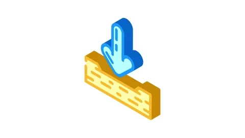 Down arrow data loading isometric icon animation Stock Footage 327289320