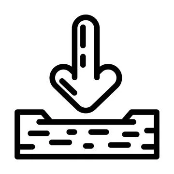 Down arrow data loading line icon vector illustration 스톡 일러스트