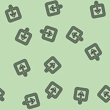 Down arrow data loading line seamless pattern Stock Illustration