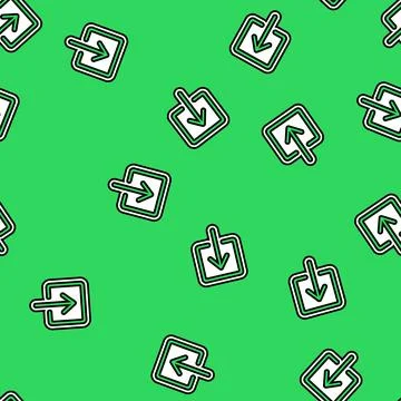 Down arrow data loading vector seamless pattern Stock Illustration