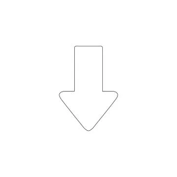 Down arrow. flat vector icon Stock Illustration