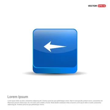 Down Arrow Icon - 3d Blue Button Stock Illustration