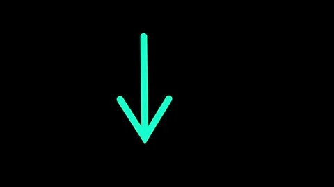 Down arrow icon animated video Stock Footage 294691648