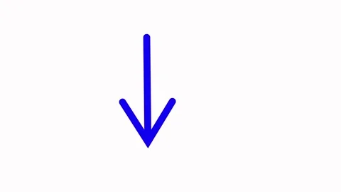 Down arrow icon animated video Stock Footage 294691780