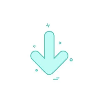 Down arrow icon design vector Stock Illustration