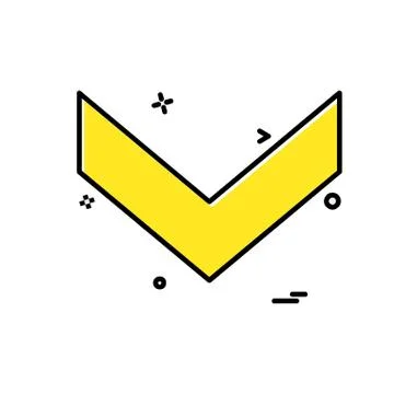 Down arrow icon design vector Stock Illustration