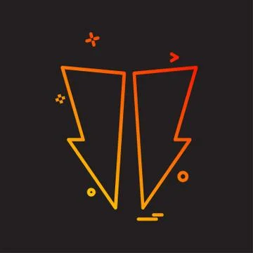 Down Arrow icon design vector Stock Illustration