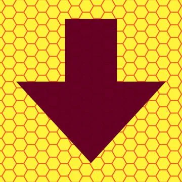 Down Arrow icon Flat with abstract background Stock Illustration