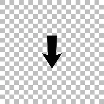 Down arrow icon flat Stock Illustration