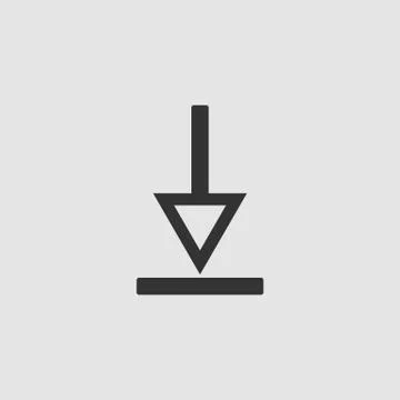Down arrow icon flat. Stock Illustration