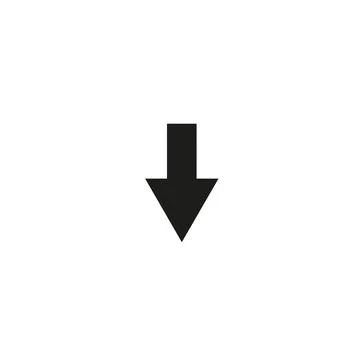 Down arrow icon. Line and glyph style for web template and app. Vector Stock Illustration