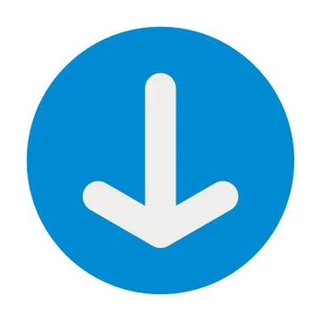 Down arrow icon- pointing towards down vector Illustrazione stock