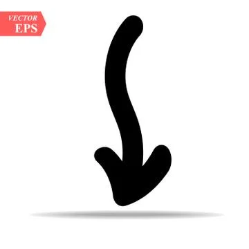Down arrow icon vector icon. Simple element illustration. Down arrow symbol d Illustrazione stock
