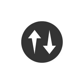Up, down Arrow icon. Vector illustration, flat design. Stock Illustration