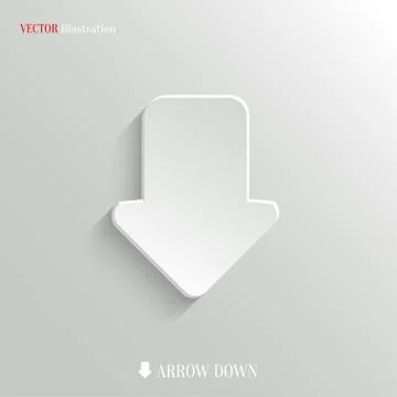 Down arrow icon - vector web background Stock Illustration
