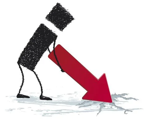 Down arrow Stock Illustration