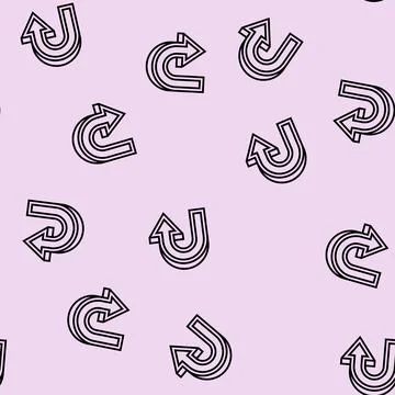 Down arrow line seamless pattern Stock Illustration