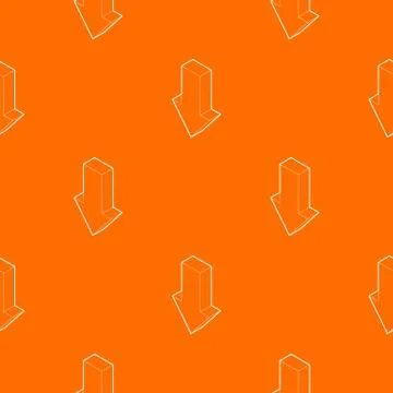 Down arrow pattern vector orange Stock Illustration