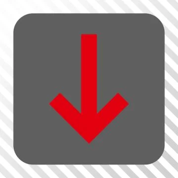 Down Arrow Rounded Square Button 스톡 일러스트