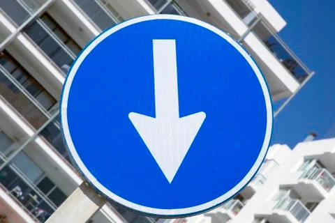 Down Arrow Sign Foto stock