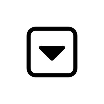 Down Arrow Square Icon for User Interface and Web Navigation Design イラスト素材