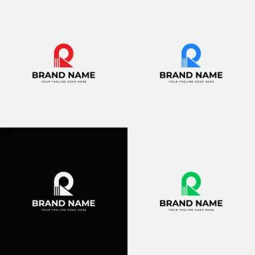 Down Arrow Trendy Creative Modern  Letter r Logo Design Vector Template. Prof Stock Illustration