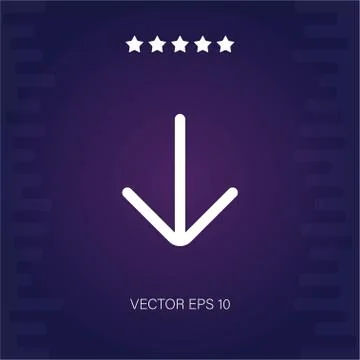 Down arrow vector icon Stock Illustration