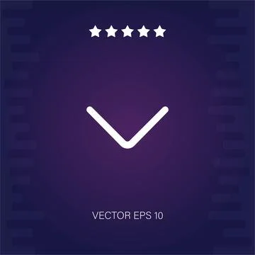 Down arrow vector icon Stock Illustration