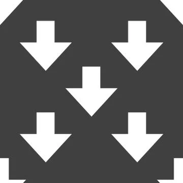 Down Arrow web icon. flat design. Seamless gray pattern. Stock Illustration