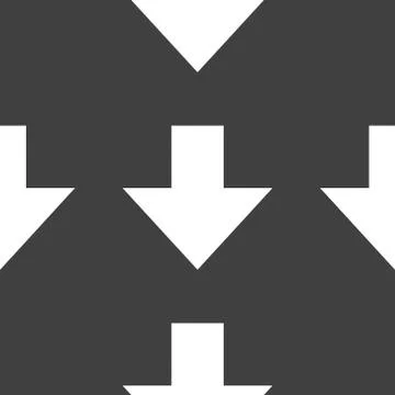 Down Arrow web icon. flat design. Seamless gray pattern. Stock Illustration