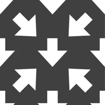 Down Arrow web icon. flat design. Seamless gray pattern. Stock Illustration