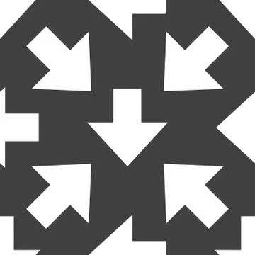 Down Arrow web icon. flat design. Seamless gray pattern. Stock Illustration