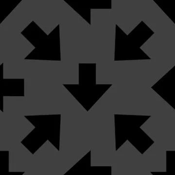 Down Arrow web icon. flat design. Seamless gray pattern. Stock Illustration