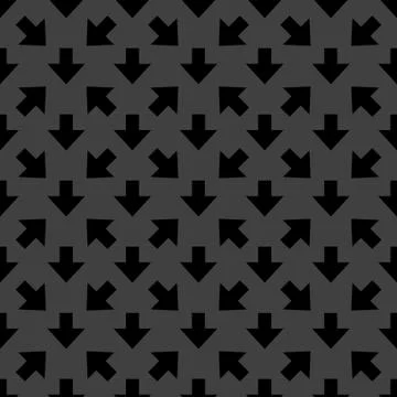 Down Arrow web icon. flat design. Seamless gray pattern. 스톡 일러스트