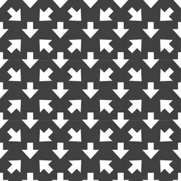 Down Arrow web icon. flat design. Seamless gray pattern. Stock Illustration