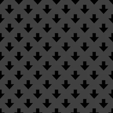Down Arrow web icon. flat design. Seamless gray pattern. 스톡 일러스트