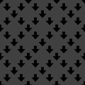Down Arrow web icon. flat design. Seamless gray pattern. Stock Illustration