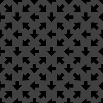 Down Arrow web icon. flat design. Seamless gray pattern. Stock Illustration
